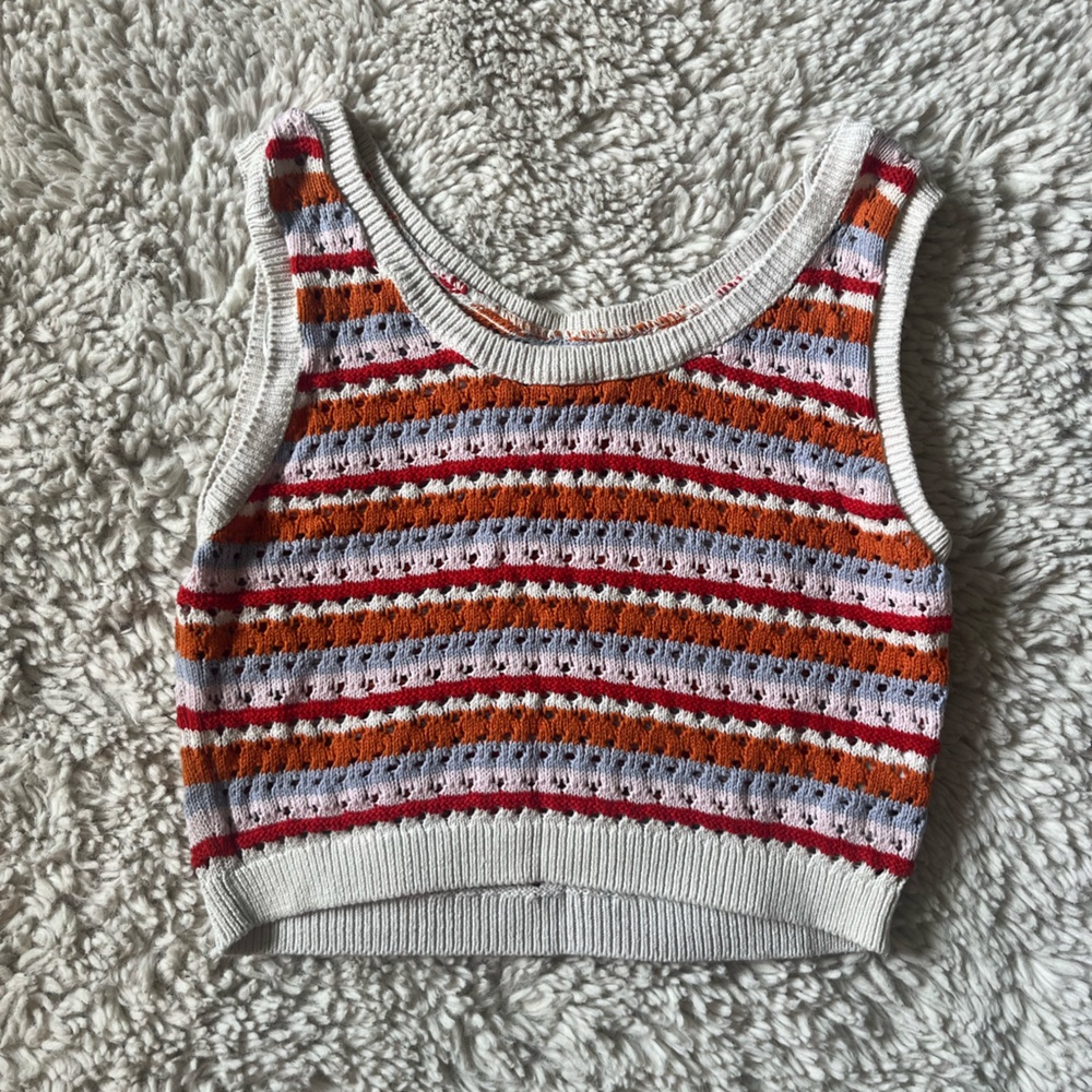 Only Striped Knit Diaper Cover - White, Orange, Red, Pink